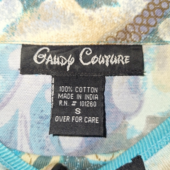 Candy Couture  Jean Jacket S & Shirt L Artsy Abstract Colorful Sequins - Picture 9 of 9